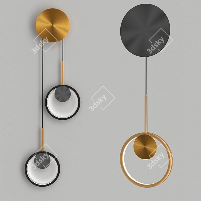 Modern Geometric Design Lamp Block 3D model image 2