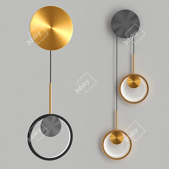Modern Geometric Design Lamp Block 3D model image 3