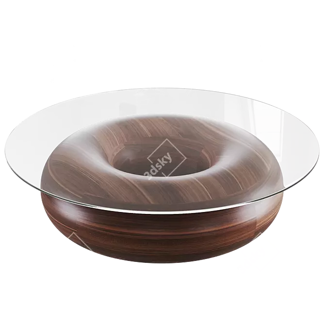 Donut Tempered Glass Coffee Table 3D model image 6