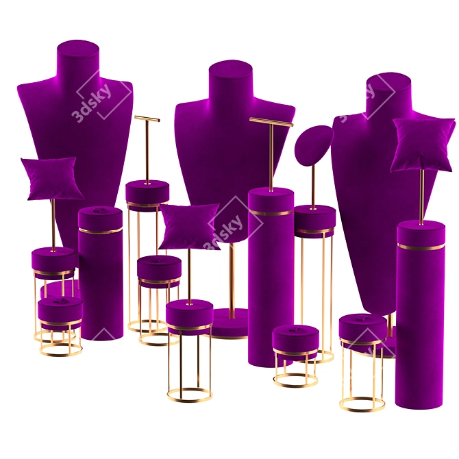 Elegant Jewelry Display Stand 3D model image 1