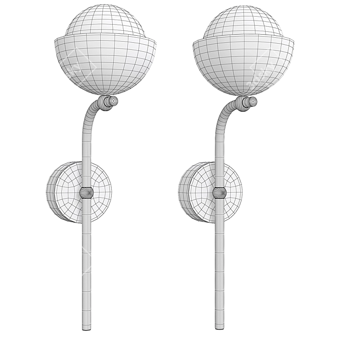 Elegant 3D Wall Lamp Fixture 3D model image 2