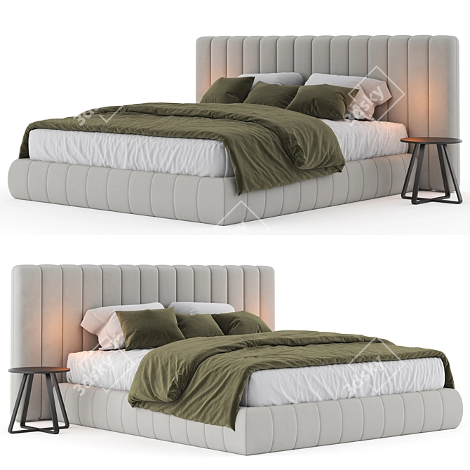 Luxury Tuyo Bed Collection 3D model image 1