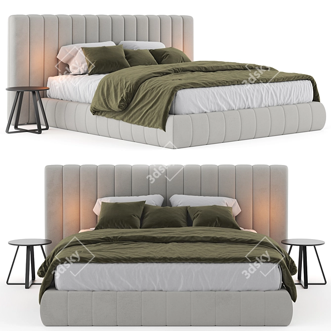 Luxury Tuyo Bed Collection 3D model image 2