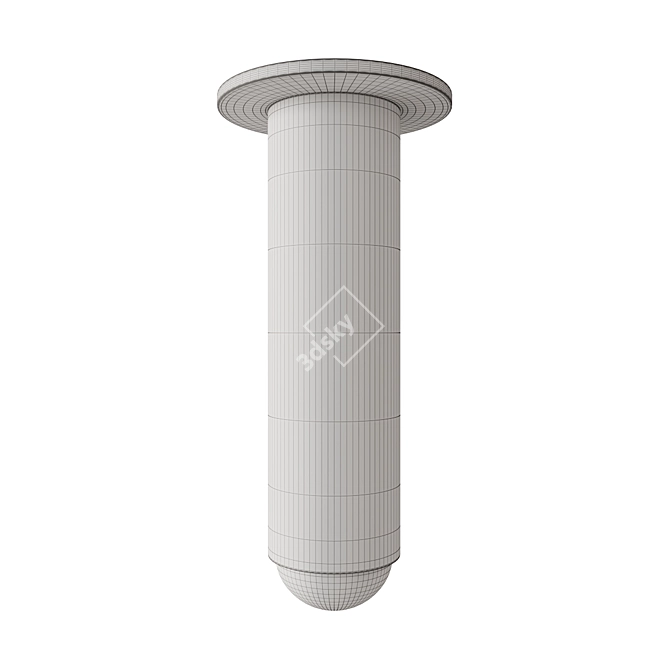 Ebell Medium Flush Mount Fixture 3D model image 2