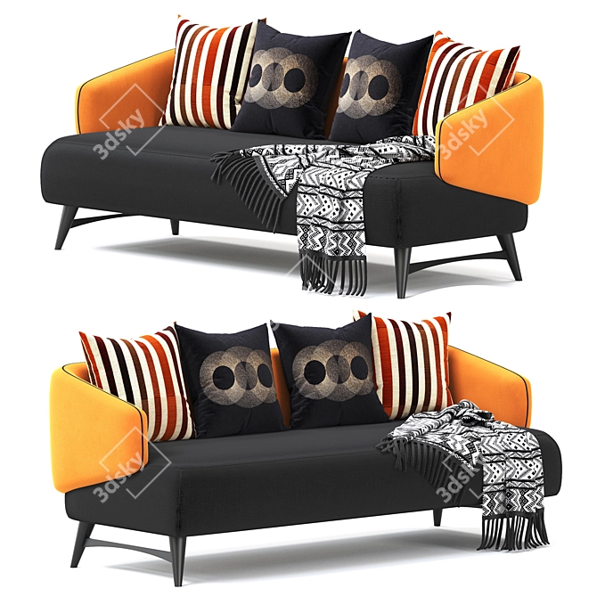 Modern Chic 3D Sofa Model 3D model image 1