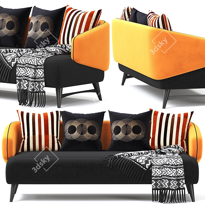 Modern Chic 3D Sofa Model 3D model image 2