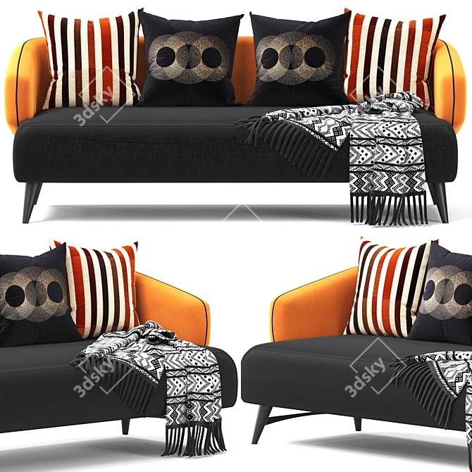 Modern Chic 3D Sofa Model 3D model image 3