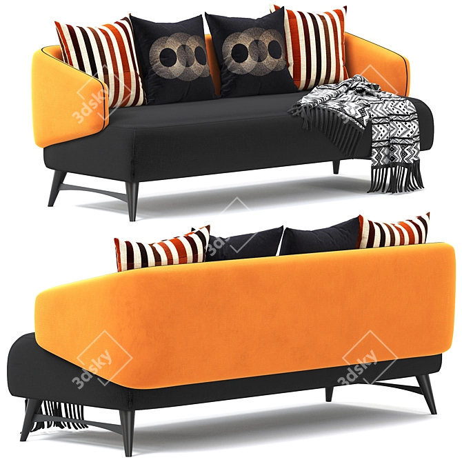 Modern Chic 3D Sofa Model 3D model image 4