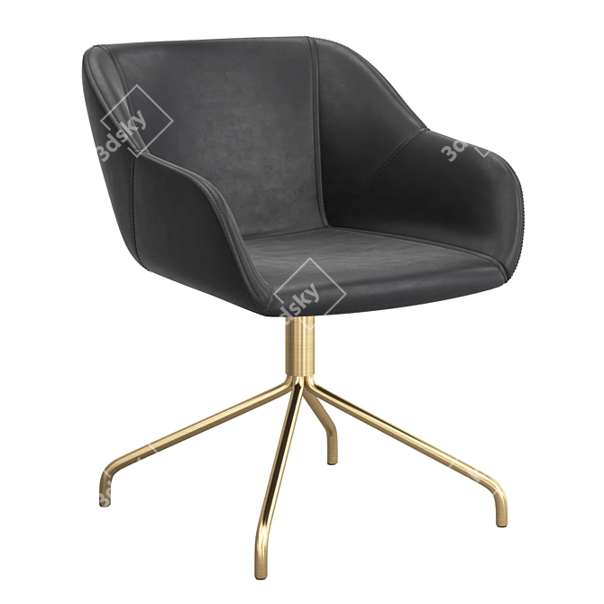 Modern Angelo Task Chair: Compact 3D model image 2