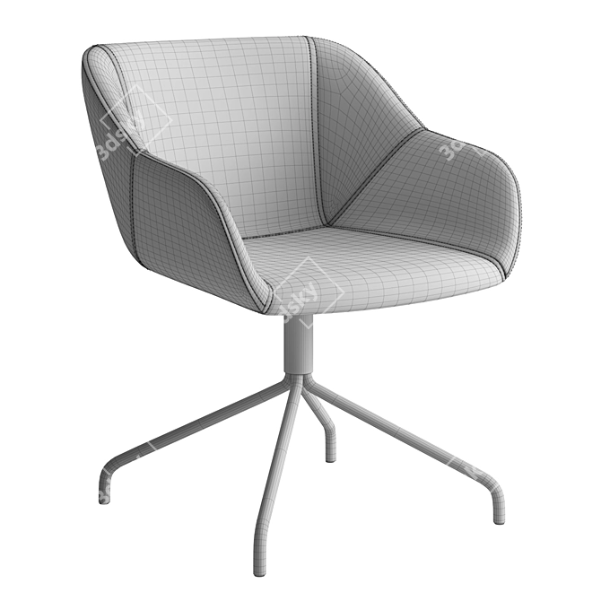 Modern Angelo Task Chair: Compact 3D model image 7