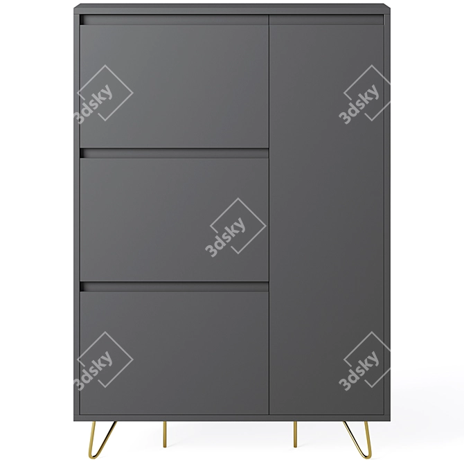 Tomar Shoe Cabinet by Cosmo 3D model image 2