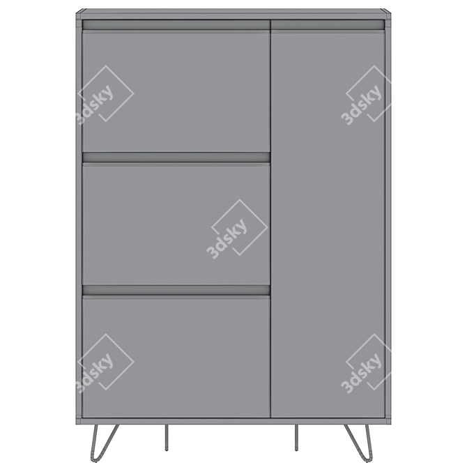 Tomar Shoe Cabinet by Cosmo 3D model image 5
