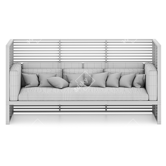 Gandiablasco Teak Outdoor Sofa 3D model image 5