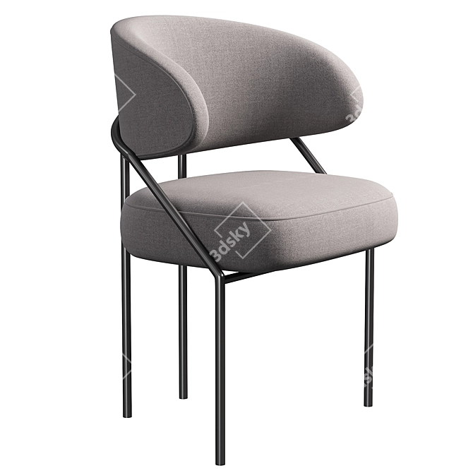 Sleek Meridiani Isetta Chair 3D model image 1