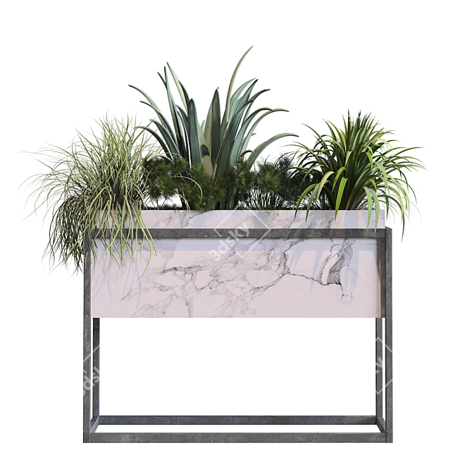 Modern Interior Plant Box Set 3D model image 3