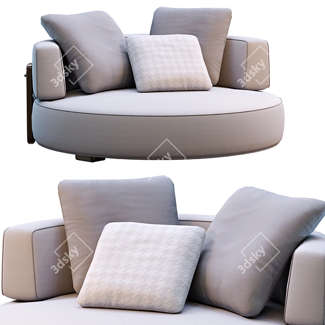 Modern Minotti Florida Loveseat Design 3D model image 4