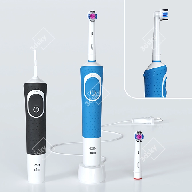Braun Oral-B Vitality Electric Toothbrush 3D model image 1