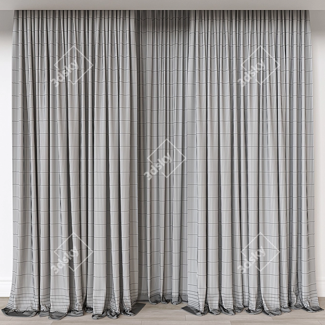  Versatile 3D Curtain Model 3D model image 3