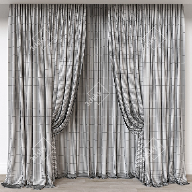 Versatile 3D Curtain Model 3D model image 3