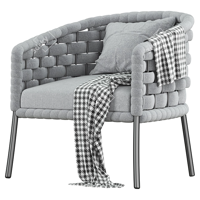 Alma Lounge Armchair Collection - Stylish and Modern 3D model image 2