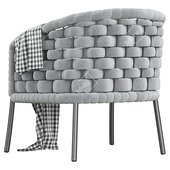 Alma Lounge Armchair Collection - Stylish and Modern 3D model image 3