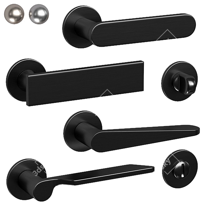 DnD Door Handles Set 3D model image 1