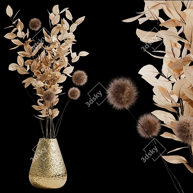 Elegant Floral Bouquet Collection 3D model image 2