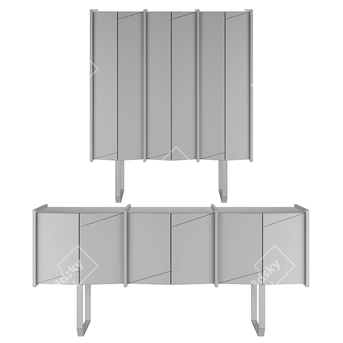 Diedro Sideboard & Highboard: Gallotti&Radice 3D model image 4