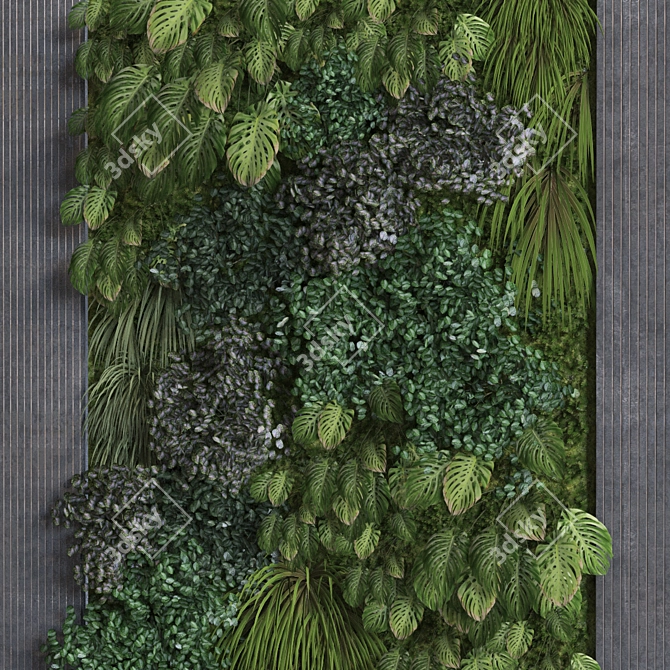 Vertical Greenery Set 304 3D model image 4