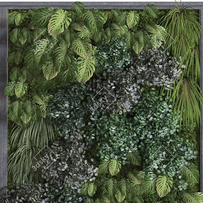 Vertical Greenery Set 304 3D model image 5