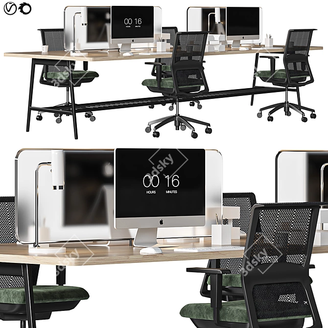 Elegant Office Set in 2015 3D model image 1