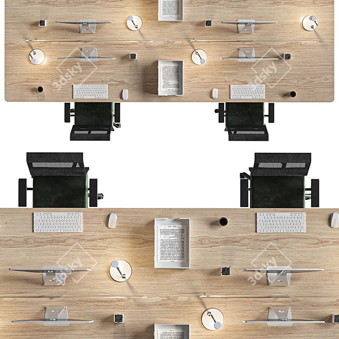 Elegant Office Set in 2015 3D model image 2