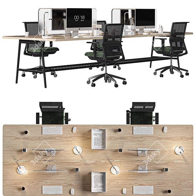 Elegant Office Set in 2015 3D model image 5