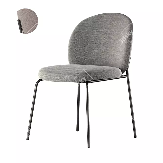 Modern Dining Chair PRINCETON 3D model image 1