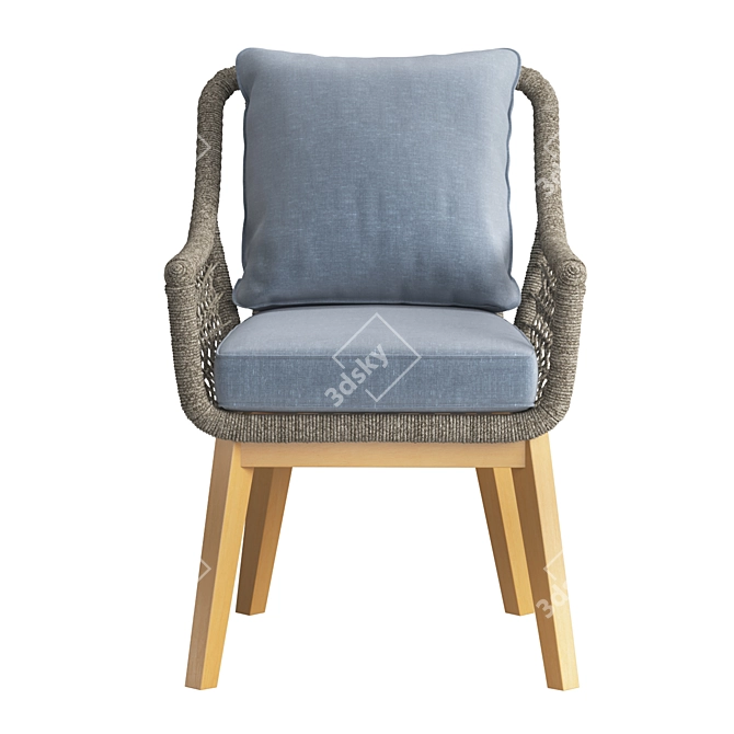 Adara Outdoor Dining Chair 3D model image 2