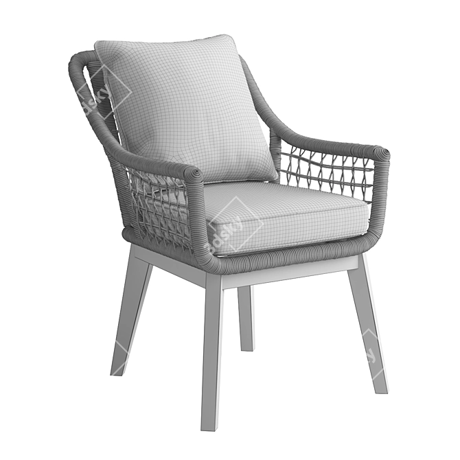 Adara Outdoor Dining Chair 3D model image 5
