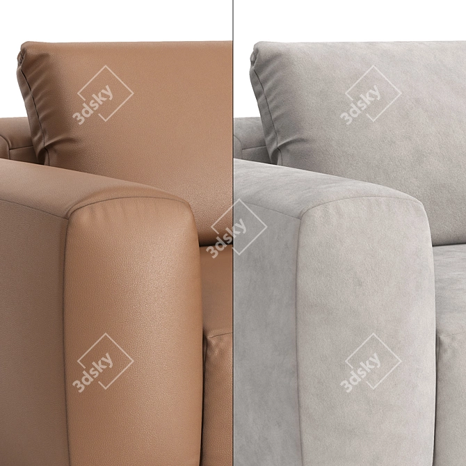 Modern Sofa Set with Extra Material 3D model image 3