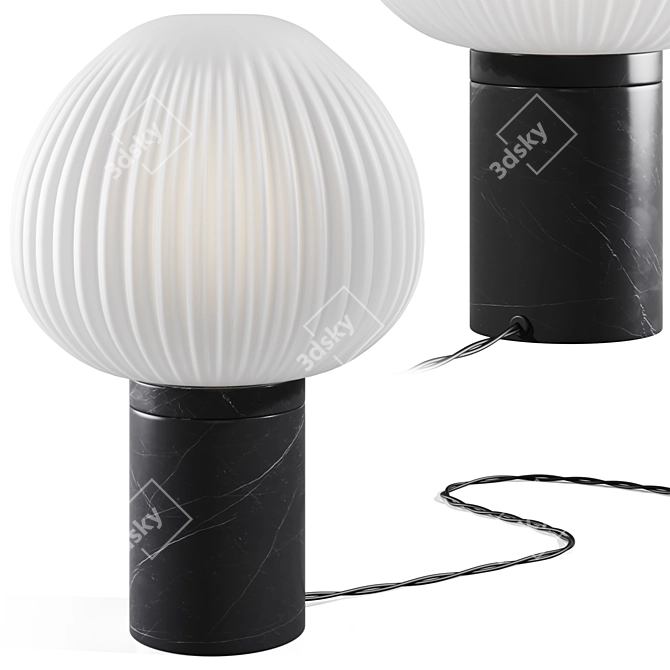 Chanya Black Marble Table Lamp 3D model image 1