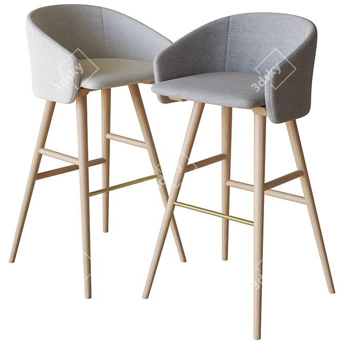 Modern 3D Saia Bar Stool 3D model image 1