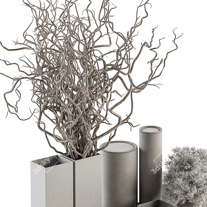 Elegant White Beige Bouquet Set 3D model image 4