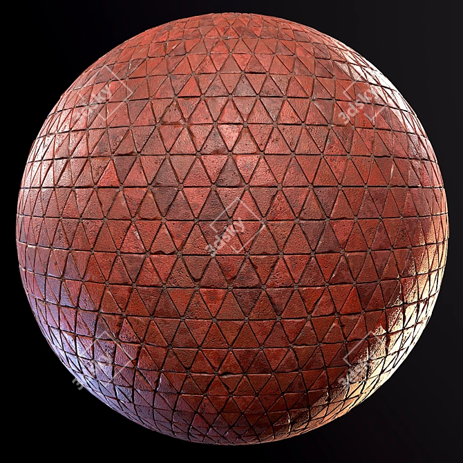 Brick Pattern PBR Material Set 3D model image 1