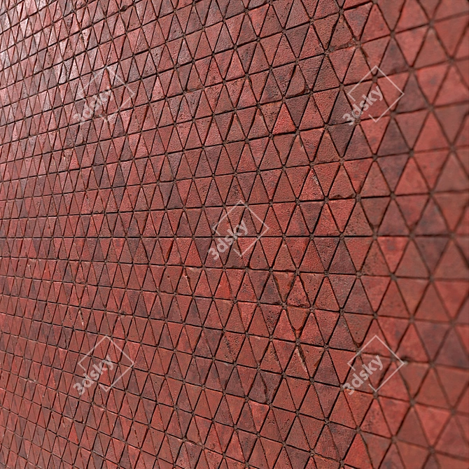 Brick Pattern PBR Material Set 3D model image 3