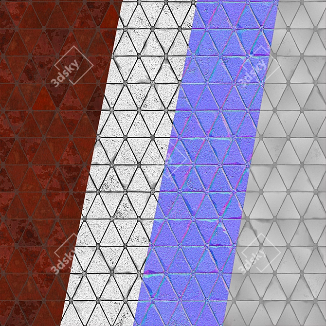 Brick Pattern PBR Material Set 3D model image 5