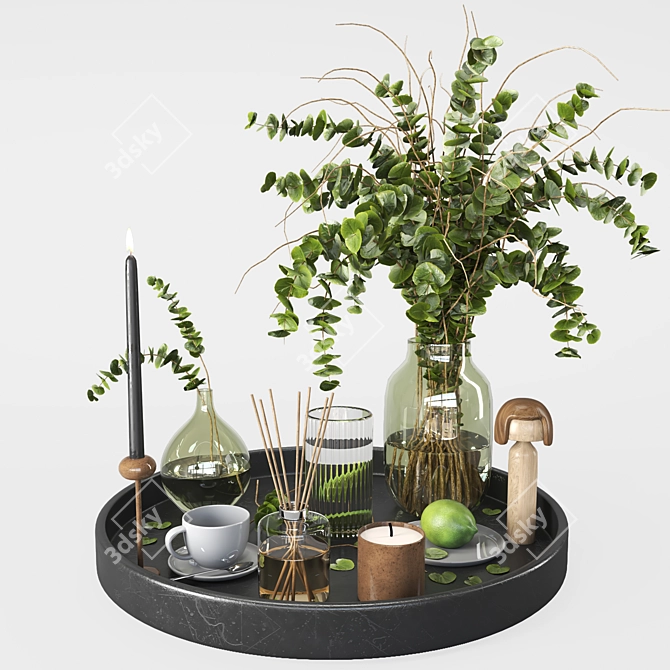 Elegant Interior Decor Set 014 3D model image 1