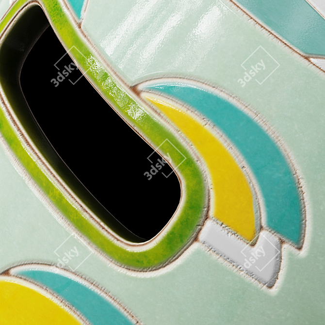 Handcrafted Ceramic Accent Coffee Table 3D model image 3