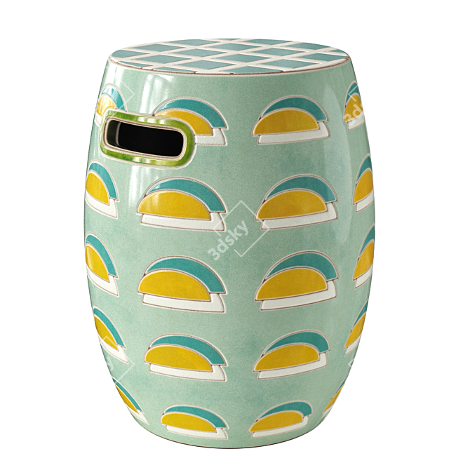 Handcrafted Ceramic Accent Coffee Table 3D model image 5