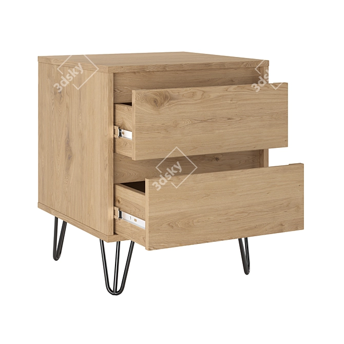 Rialto Bedside Table Cabinet 3D model image 3