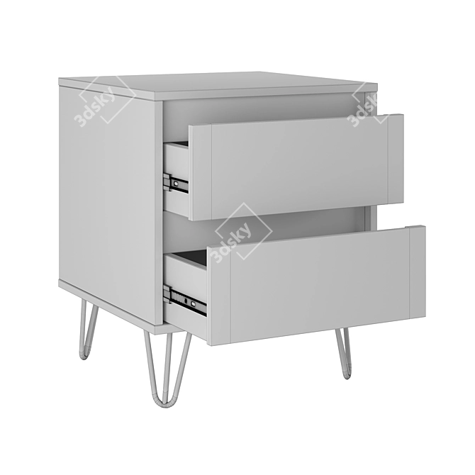 Rialto Bedside Table Cabinet 3D model image 4