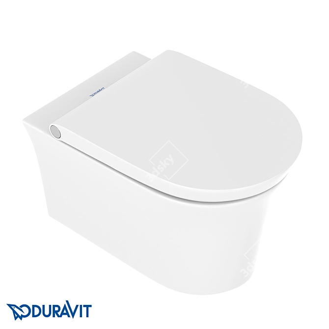Duravit White Tulip Hanging Toilet 3D model image 1