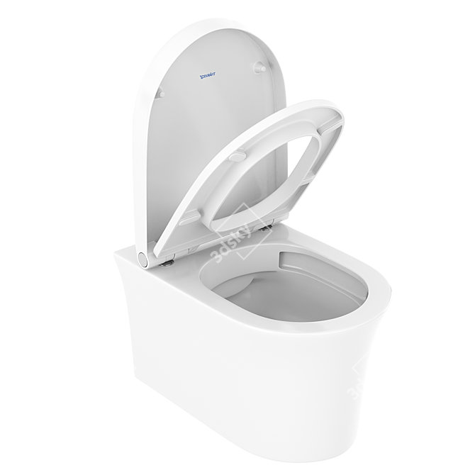 Duravit White Tulip Hanging Toilet 3D model image 2
